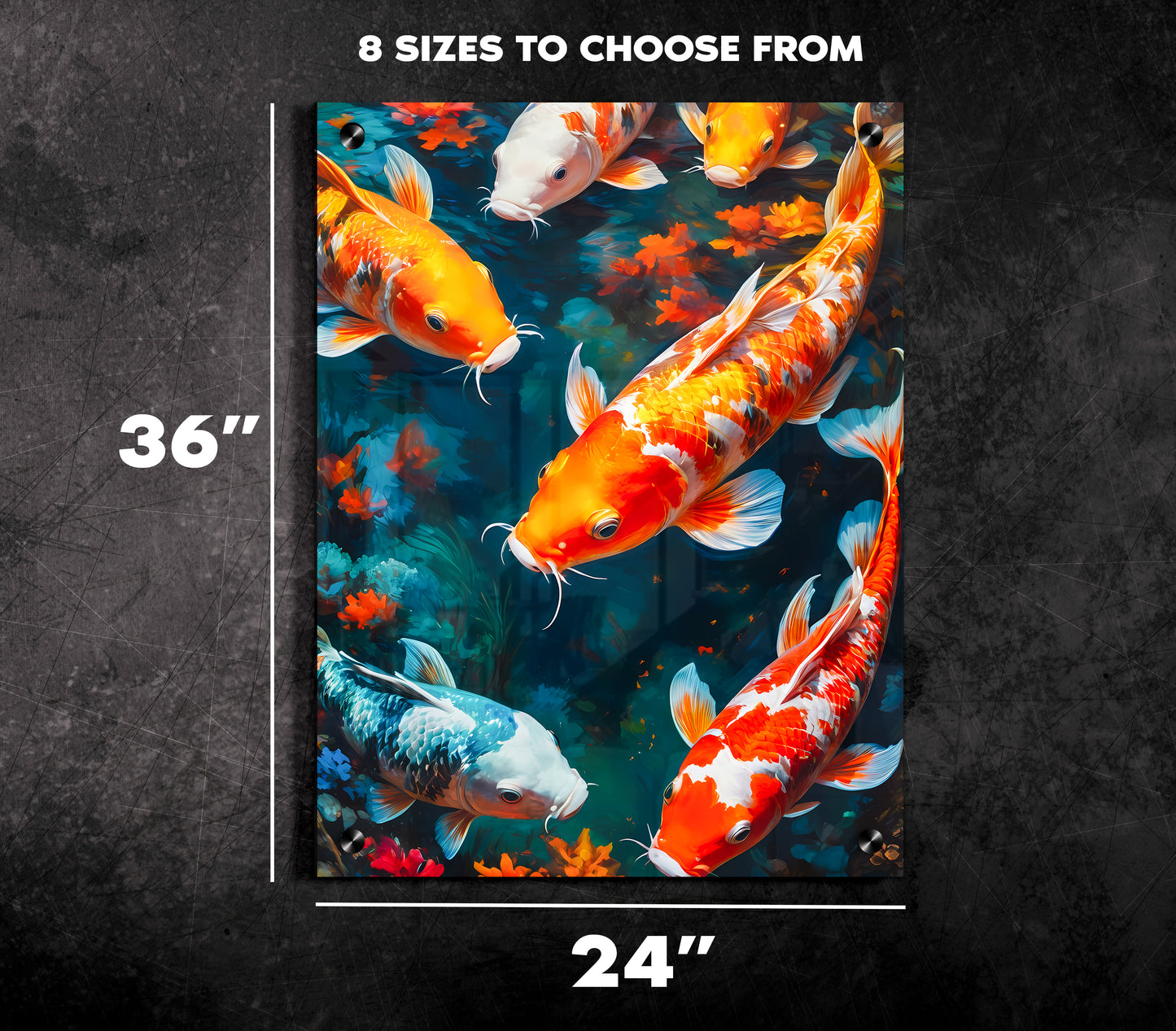 Harmony of the Koi: The Dance of Fortune Acrylic Prints