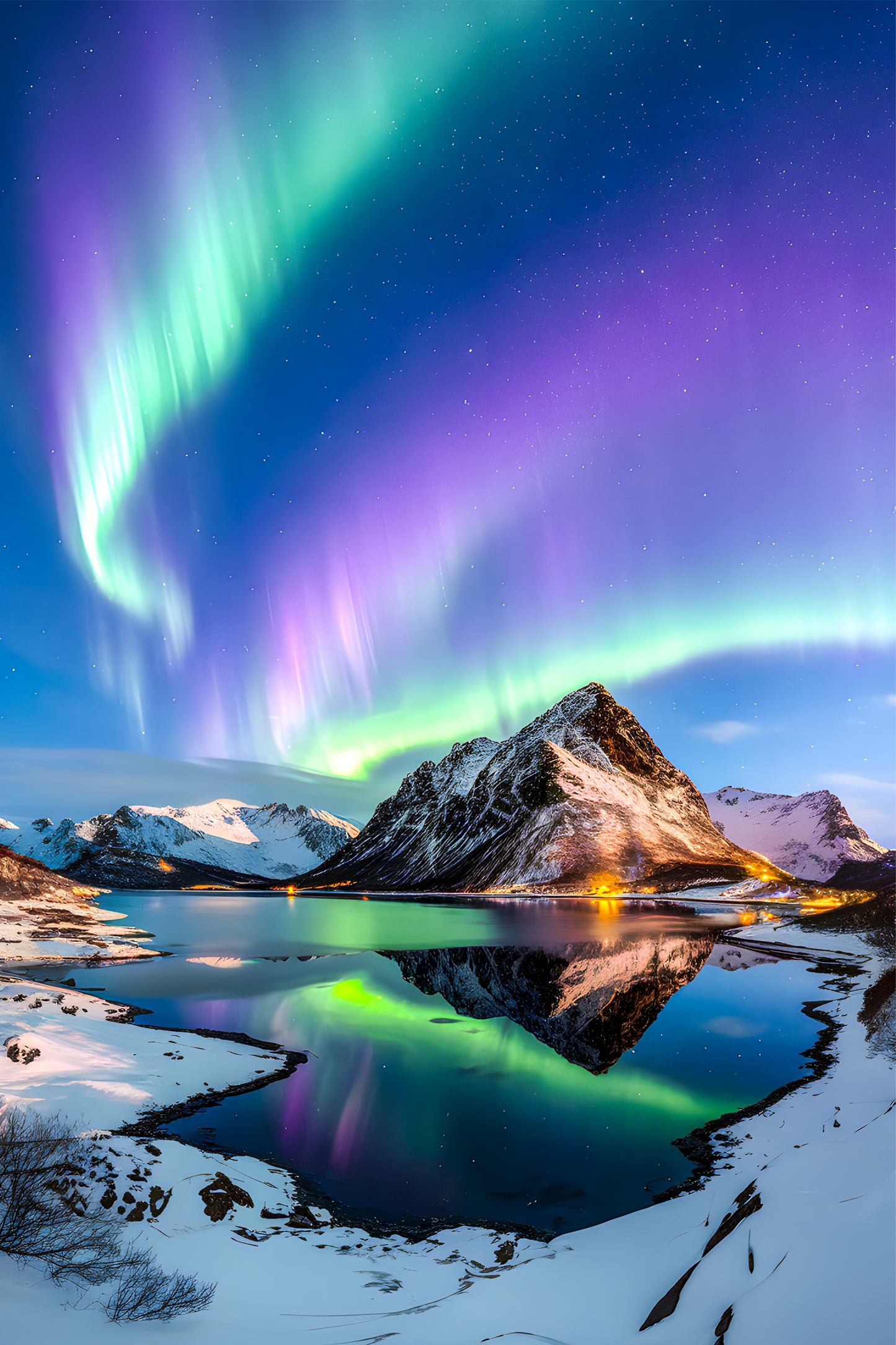 Celestial Symphony: The Dance of the Northern Lights Acrylic Prints