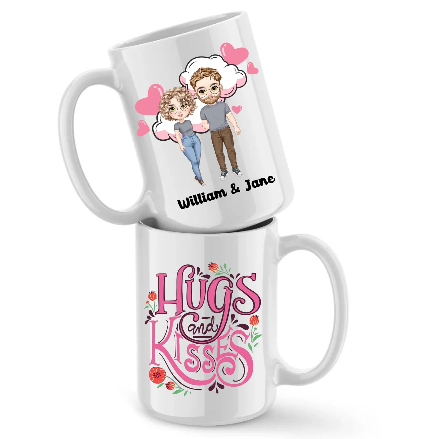 Glossy Two 15oz Mug Mockup