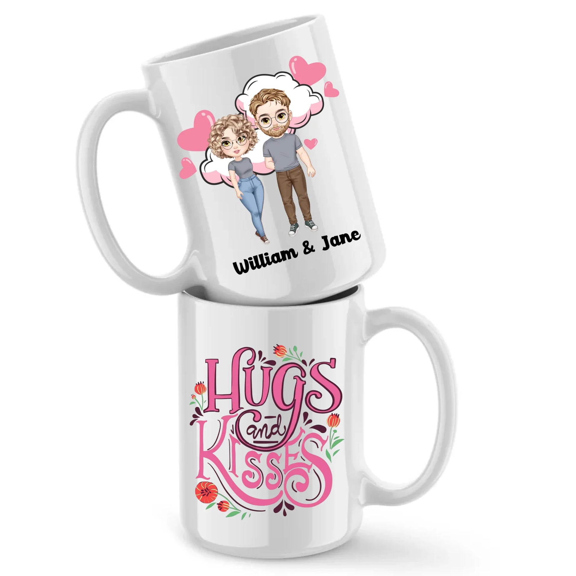 Glossy Two 15oz Mug Mockup