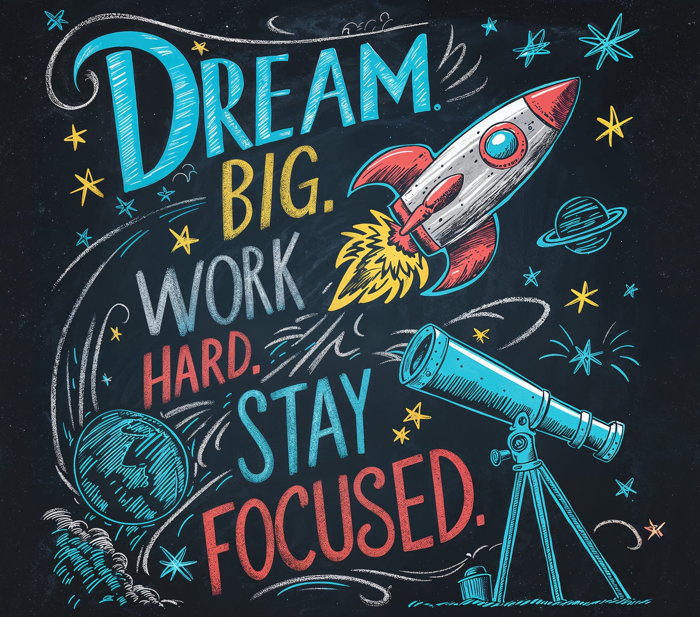 Dream Big. Work Hard. Stay Focused Tumbler
