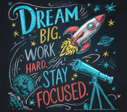 Dream Big. Work Hard. Stay Focused Tumbler