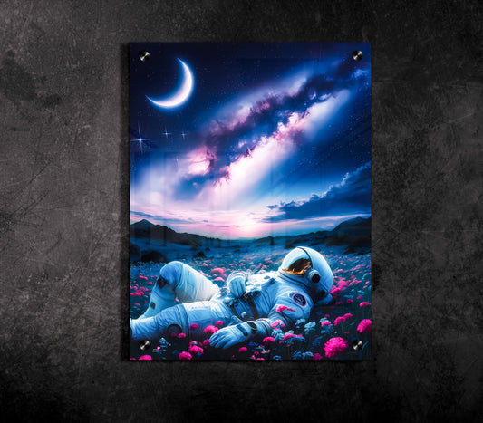 Celestial Dreams: The Astronaut’s Escape Acrylic Print