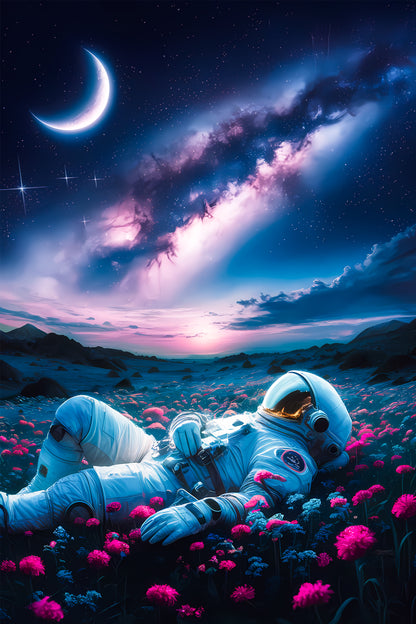 Celestial Dreams: The Astronaut’s Escape Acrylic Print